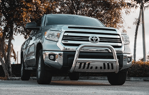 a car parked on the side of a road