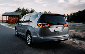 a car parked on the side of a road