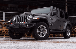 a car parked on the side of a road