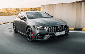 a car parked on the side of a road