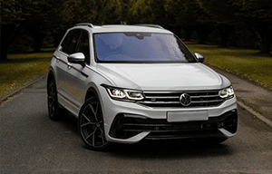 a car parked on the side of a road