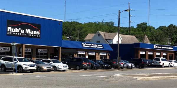 a car parked in a parking lot