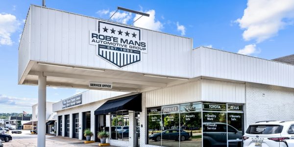 a car parked in front of a building