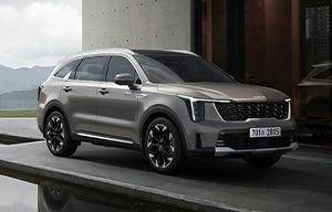 a car parked in front of a building